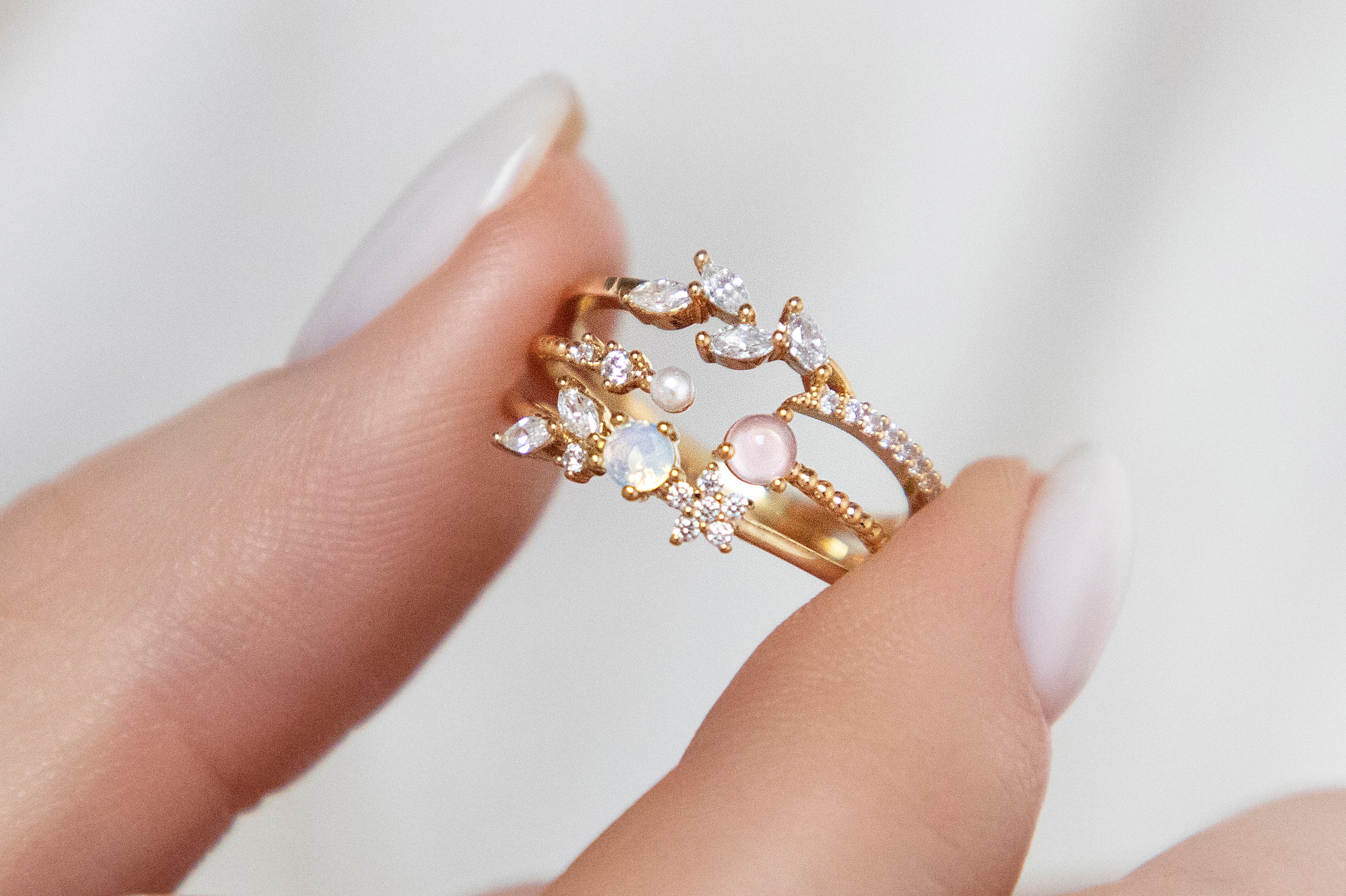 close-up of hand with ring