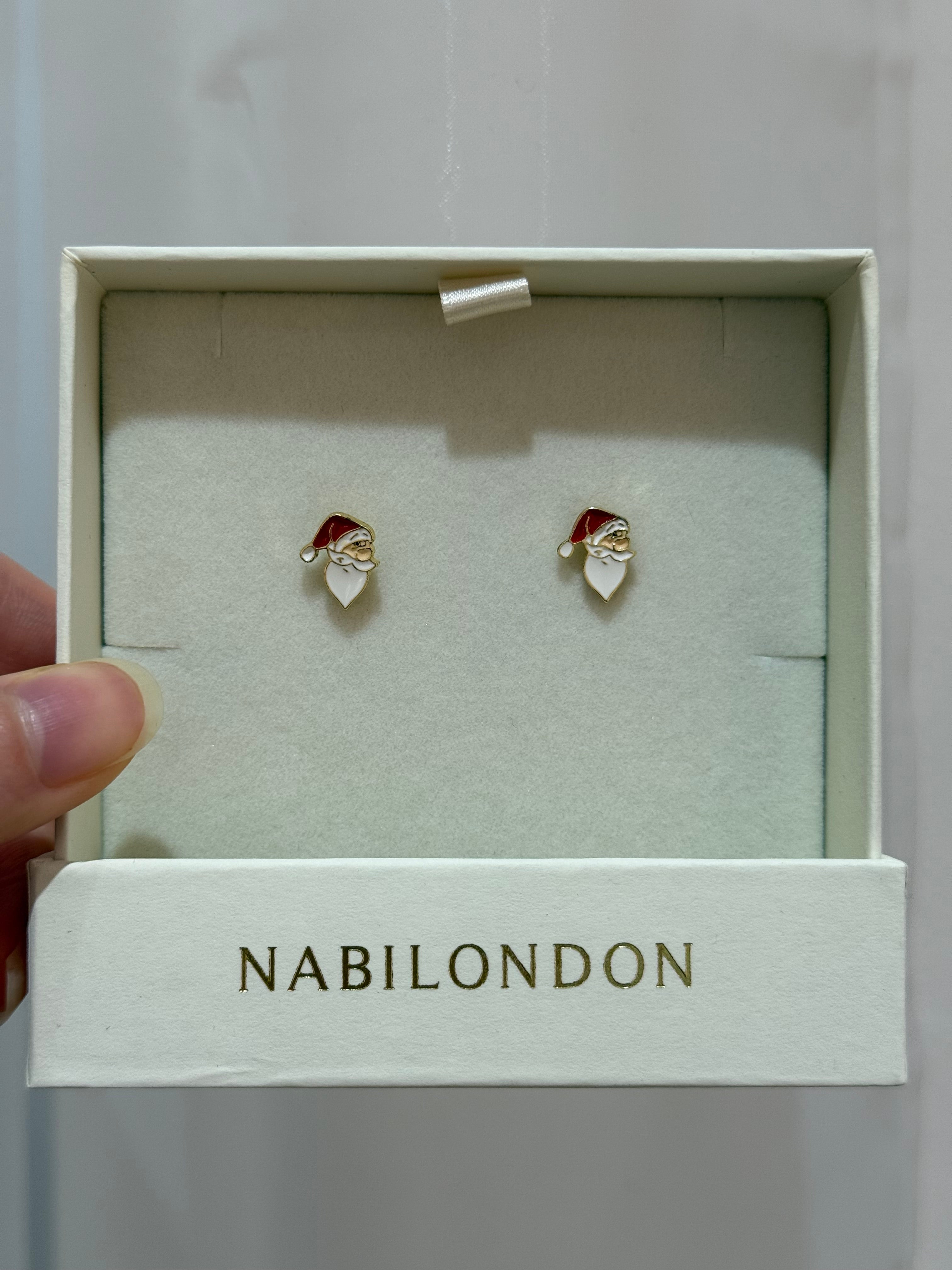 Christmas side santa claus earrings