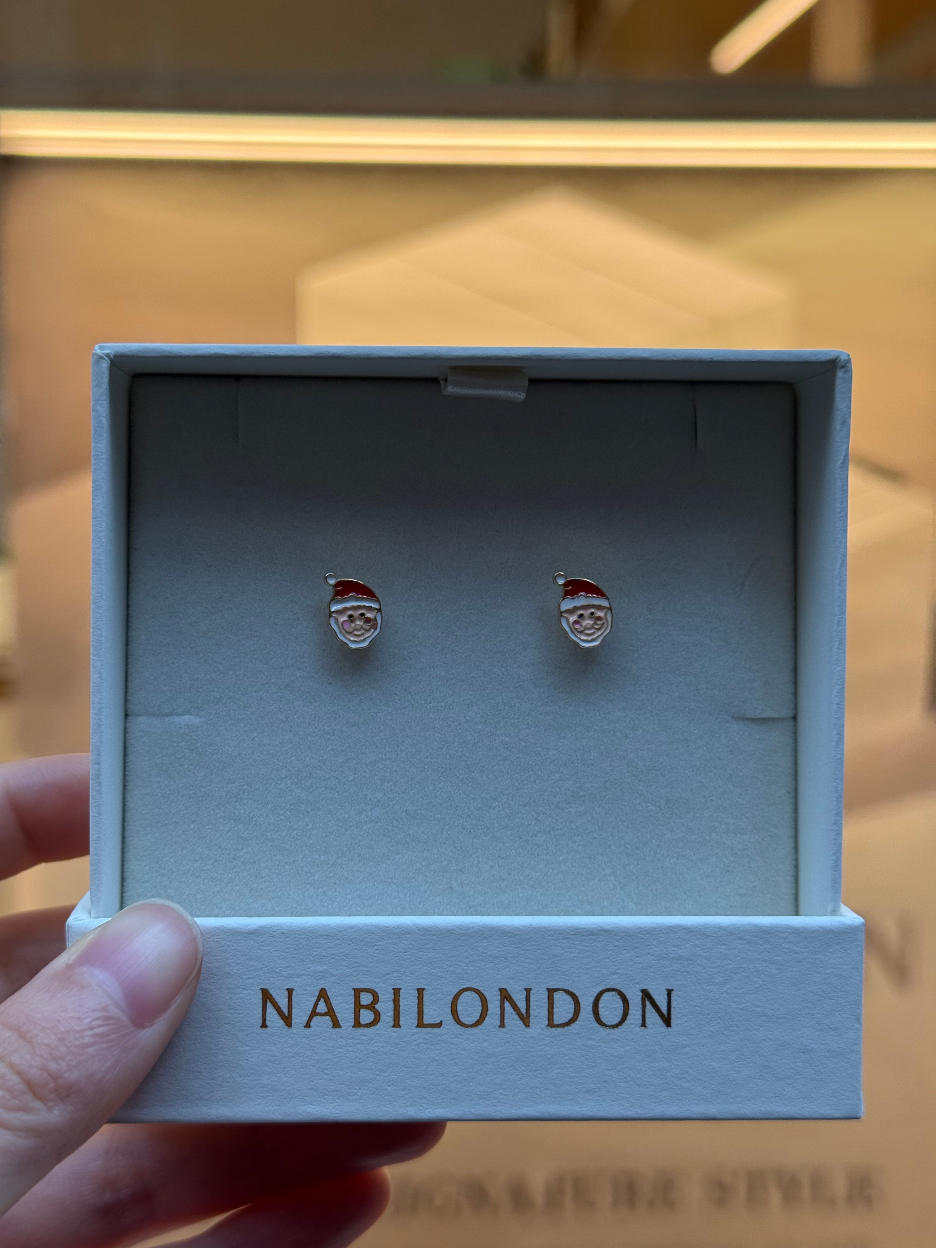 Christmas santa claus earrings