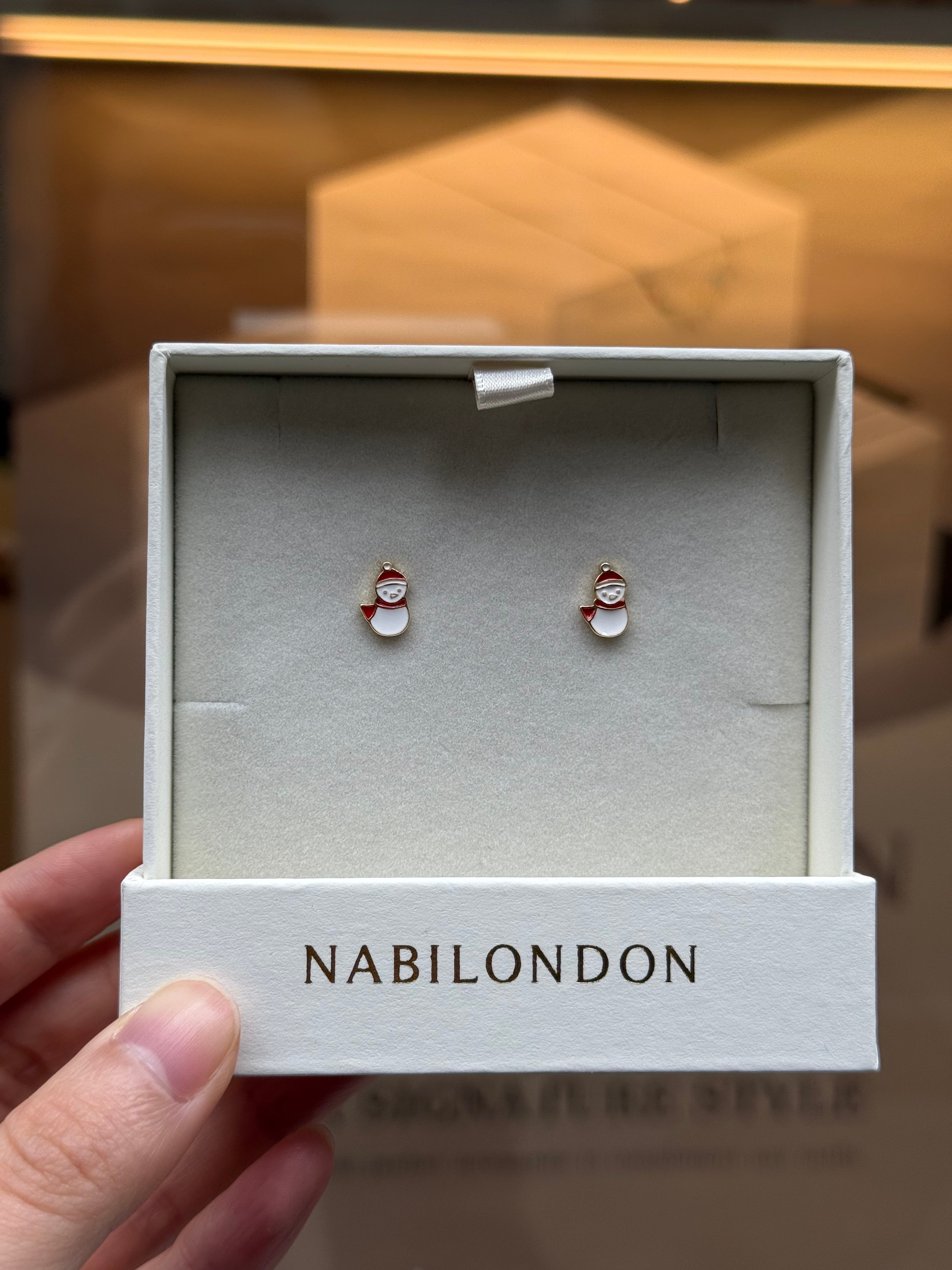 Christmas snowman santa claus earrings