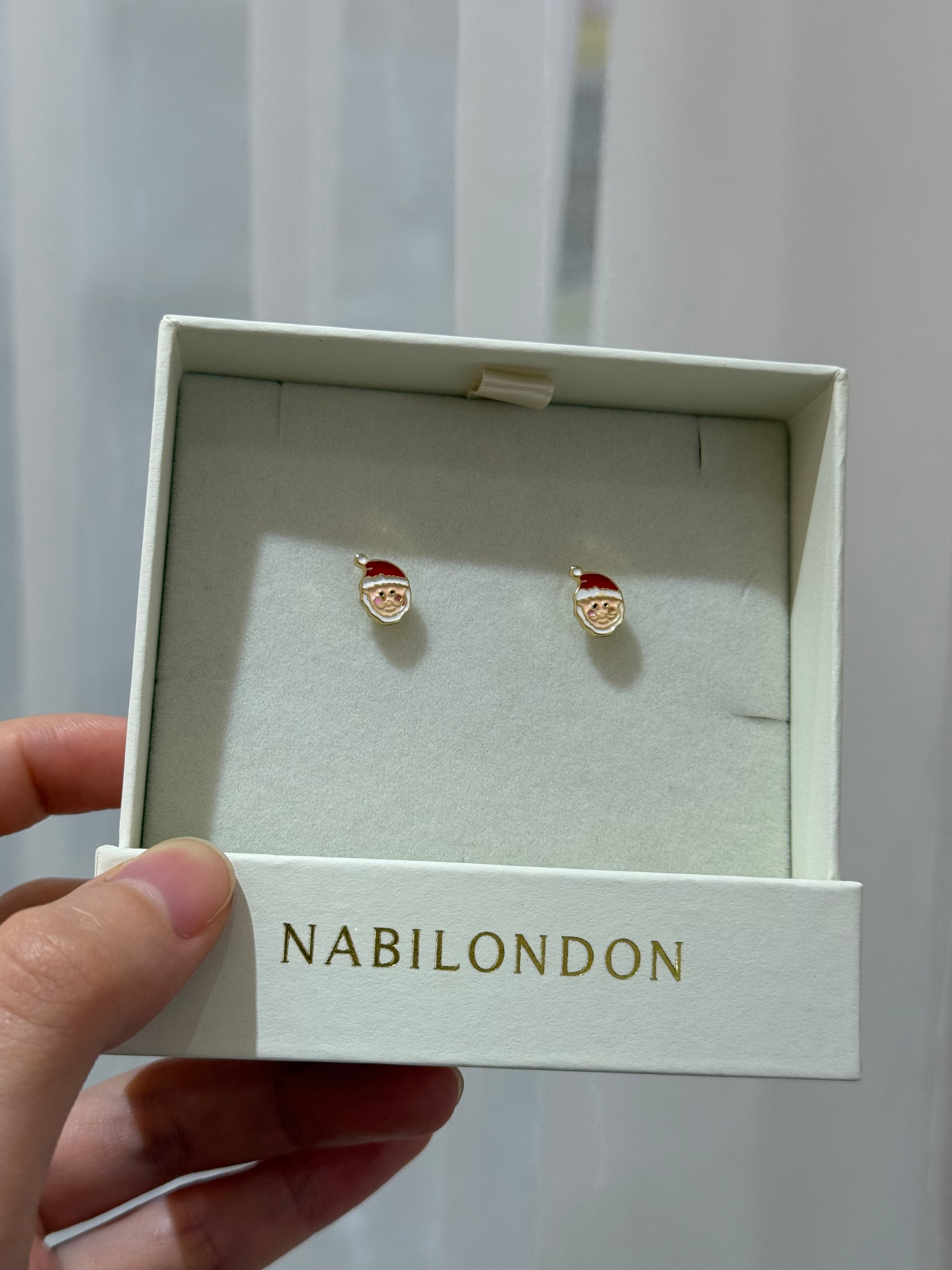 Christmas santa claus earrings