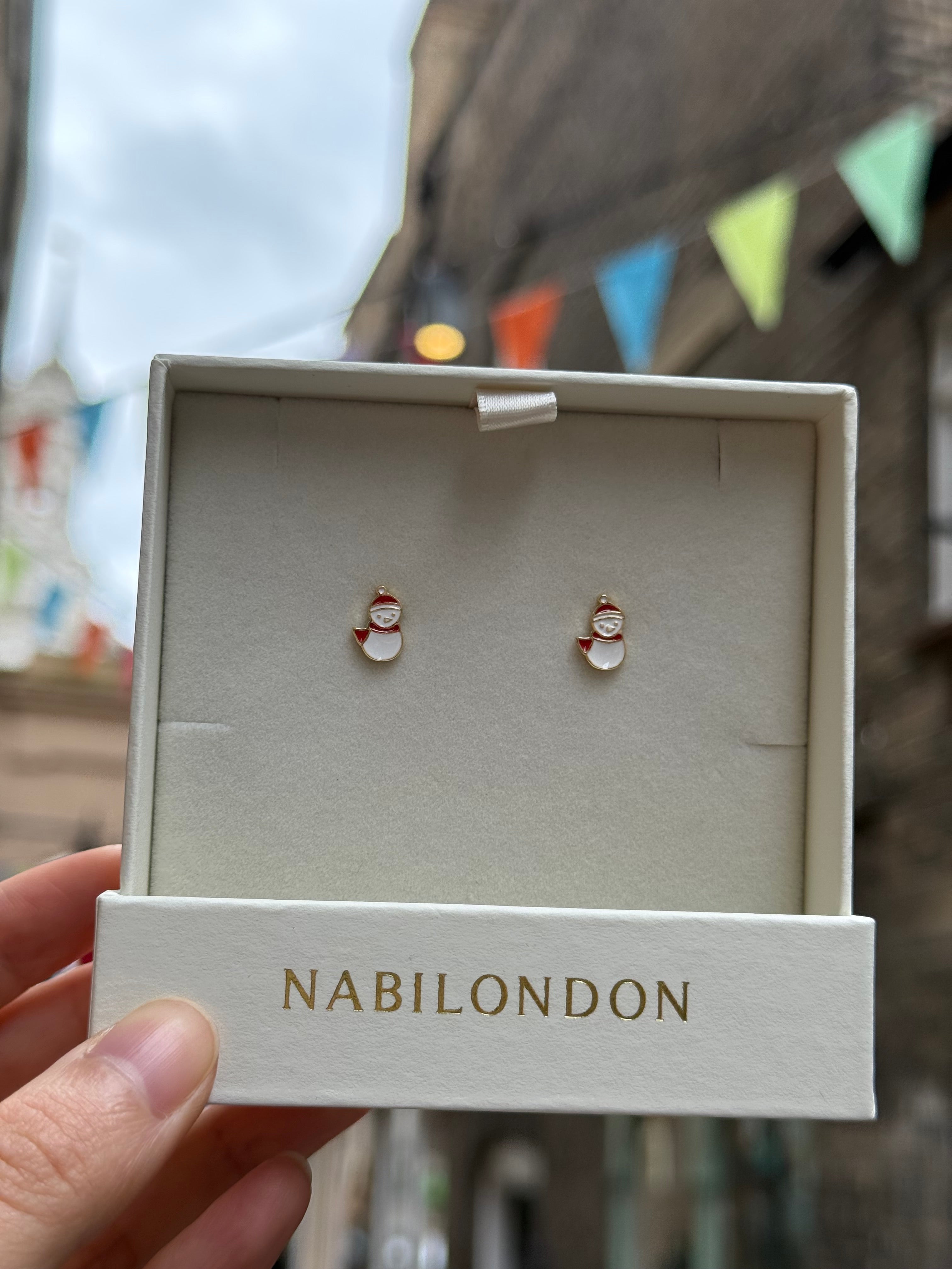 Christmas snowman santa claus earrings