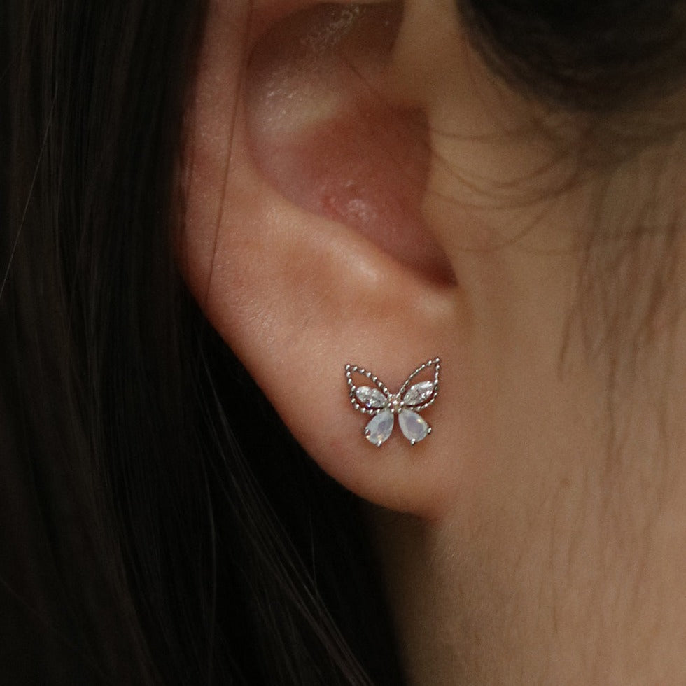 Moonstone butterfly set in Silver