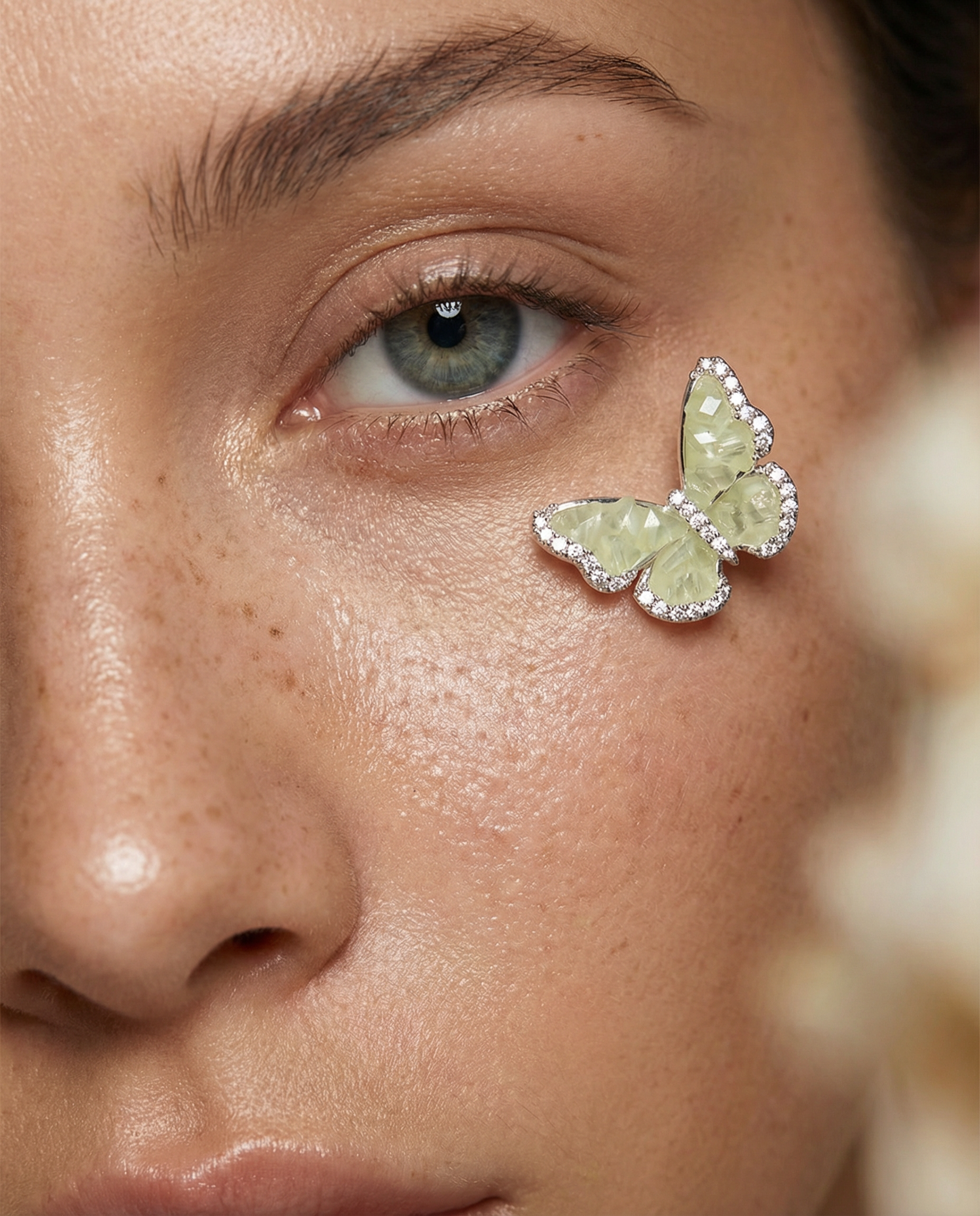 Champagne Glow Butterfly Earrings