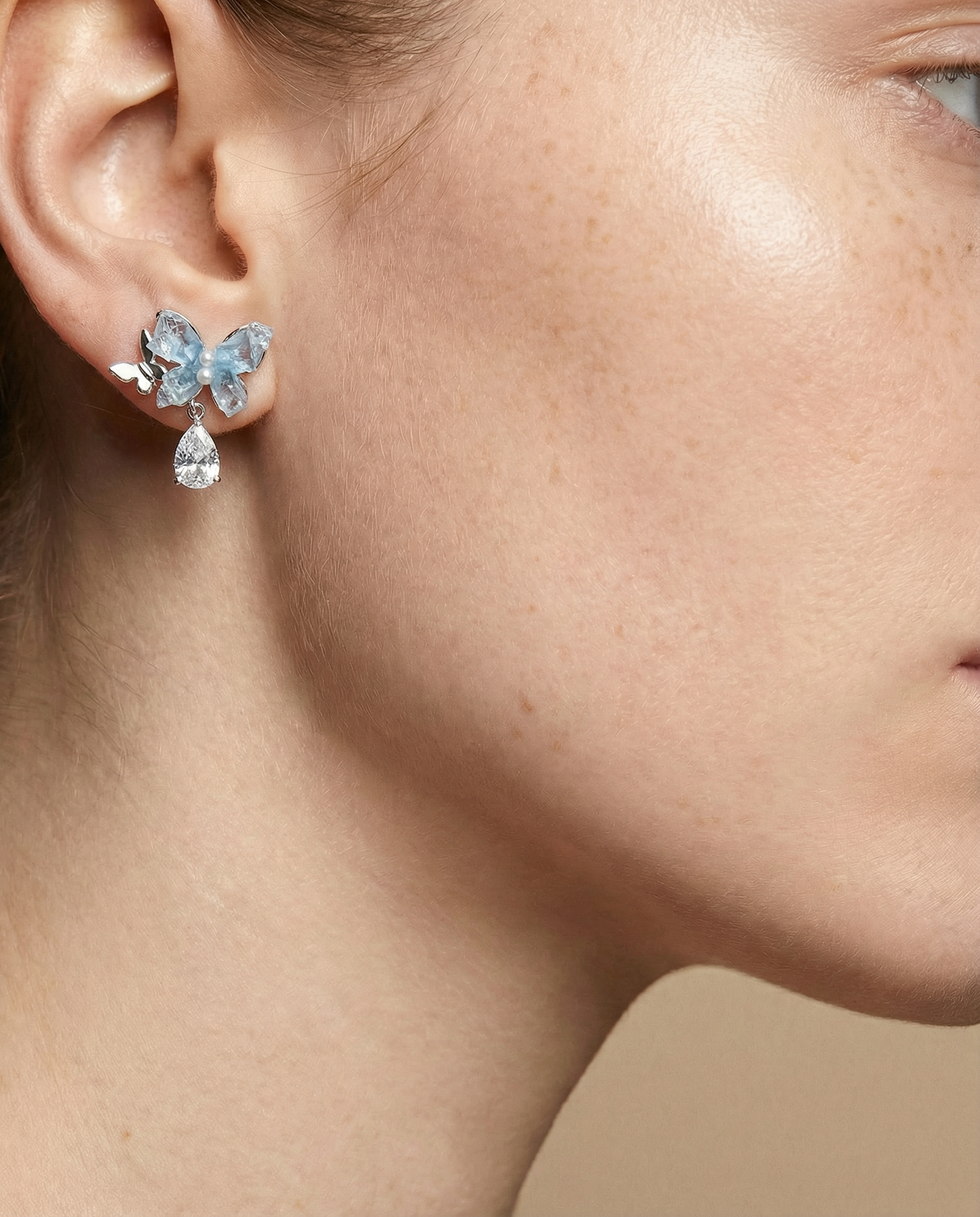 Aurora Butterfly Drop Earrings