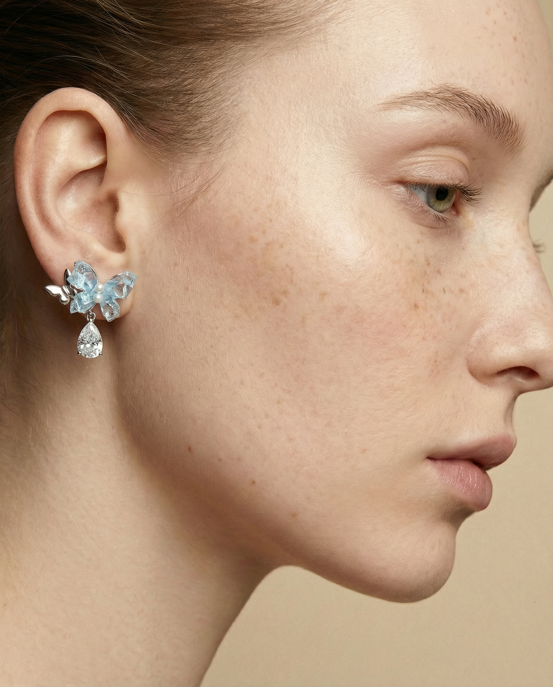 Aurora Butterfly Drop Earrings