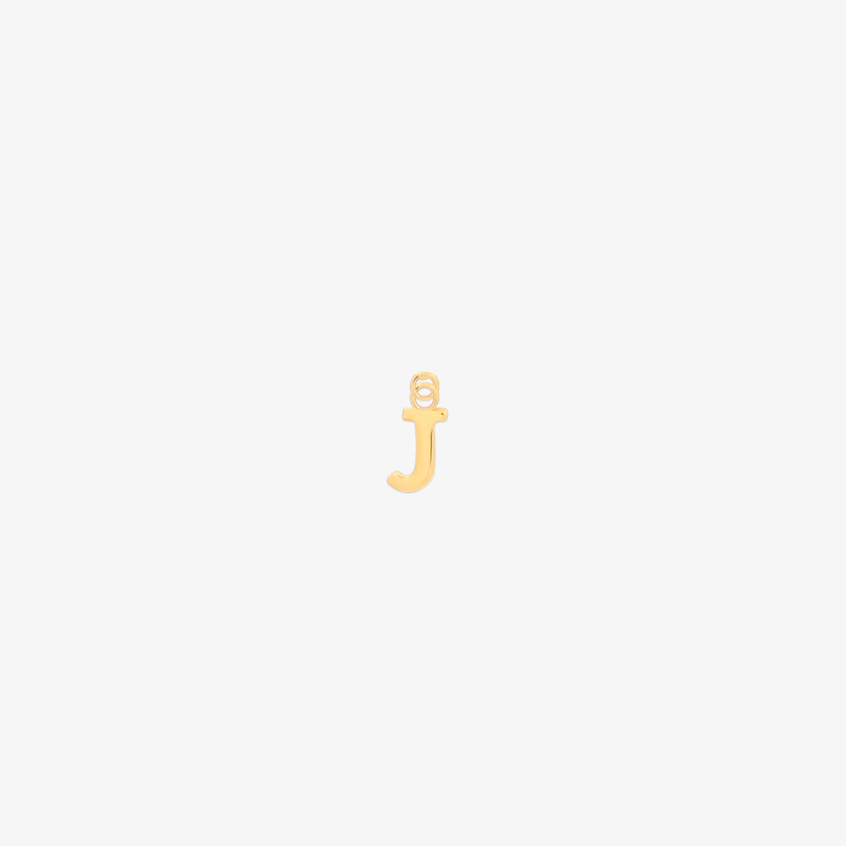 Classic gold initial pendant charm with a smooth, polished surface and elegant serif lettering.