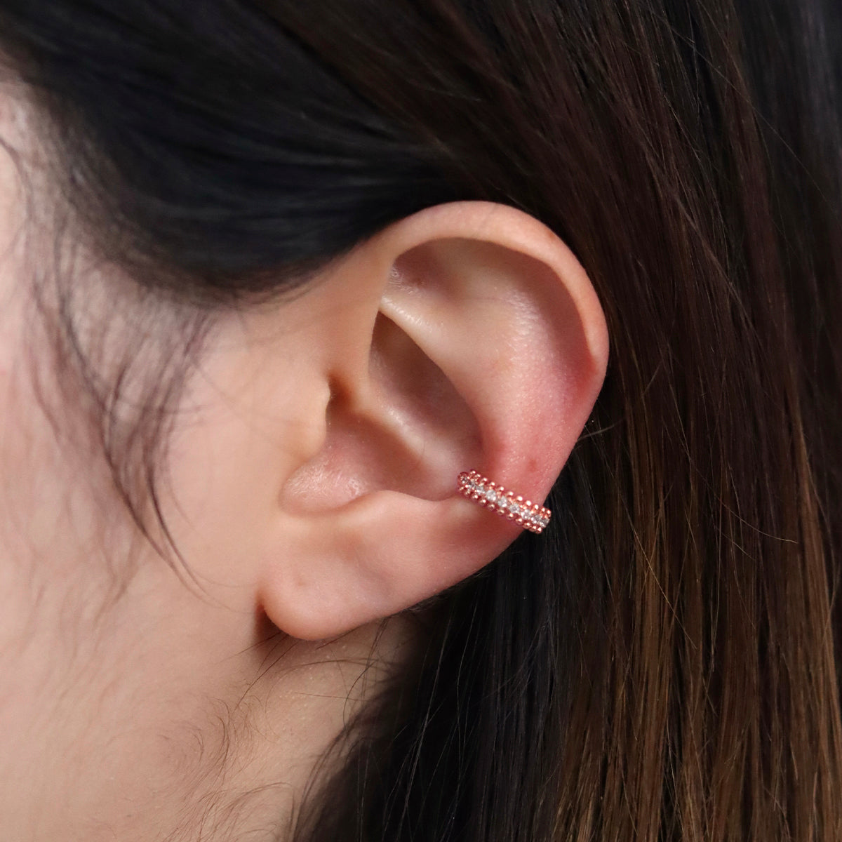 Dotted Cubic Ear Cuff