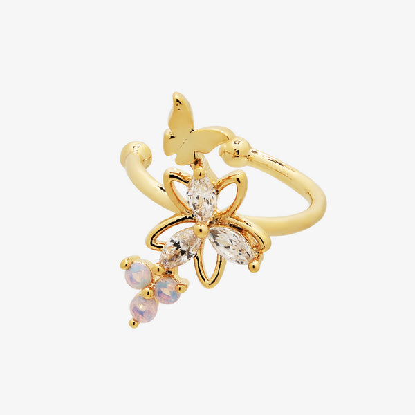 Butterfly And Cubic Flower Cuff