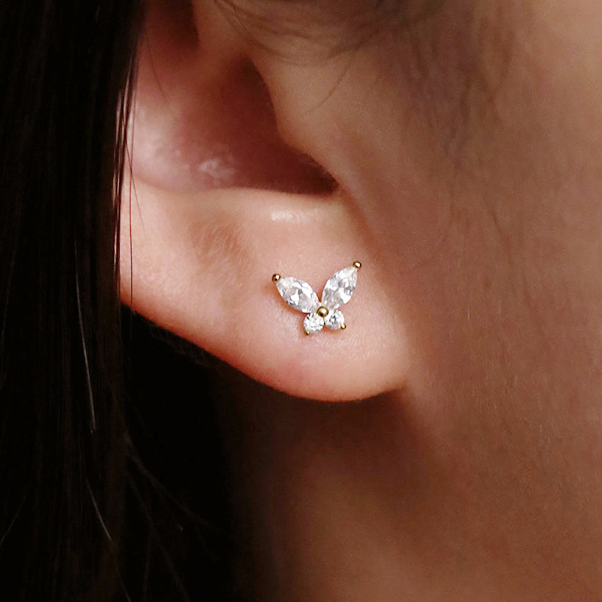 Cubic Butterfly Earrings