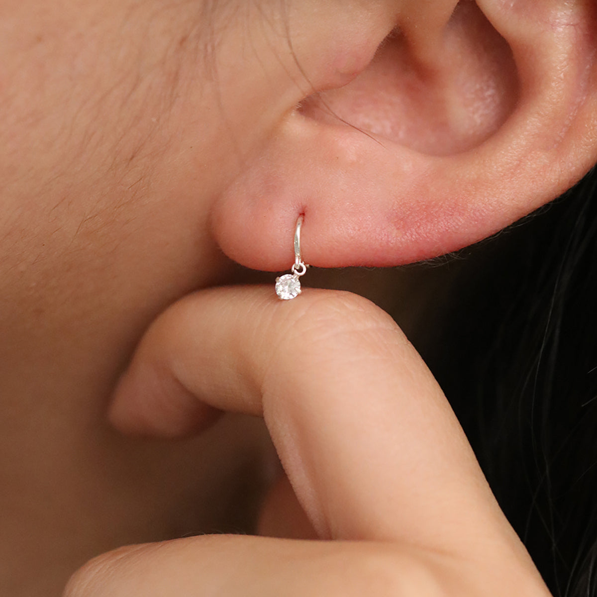 Cubic Charm Huggie Earring