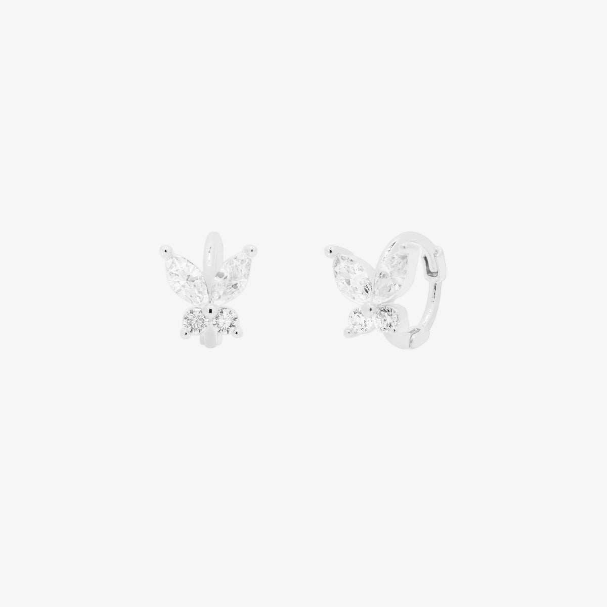 Crystal Butterfly Huggie Earring