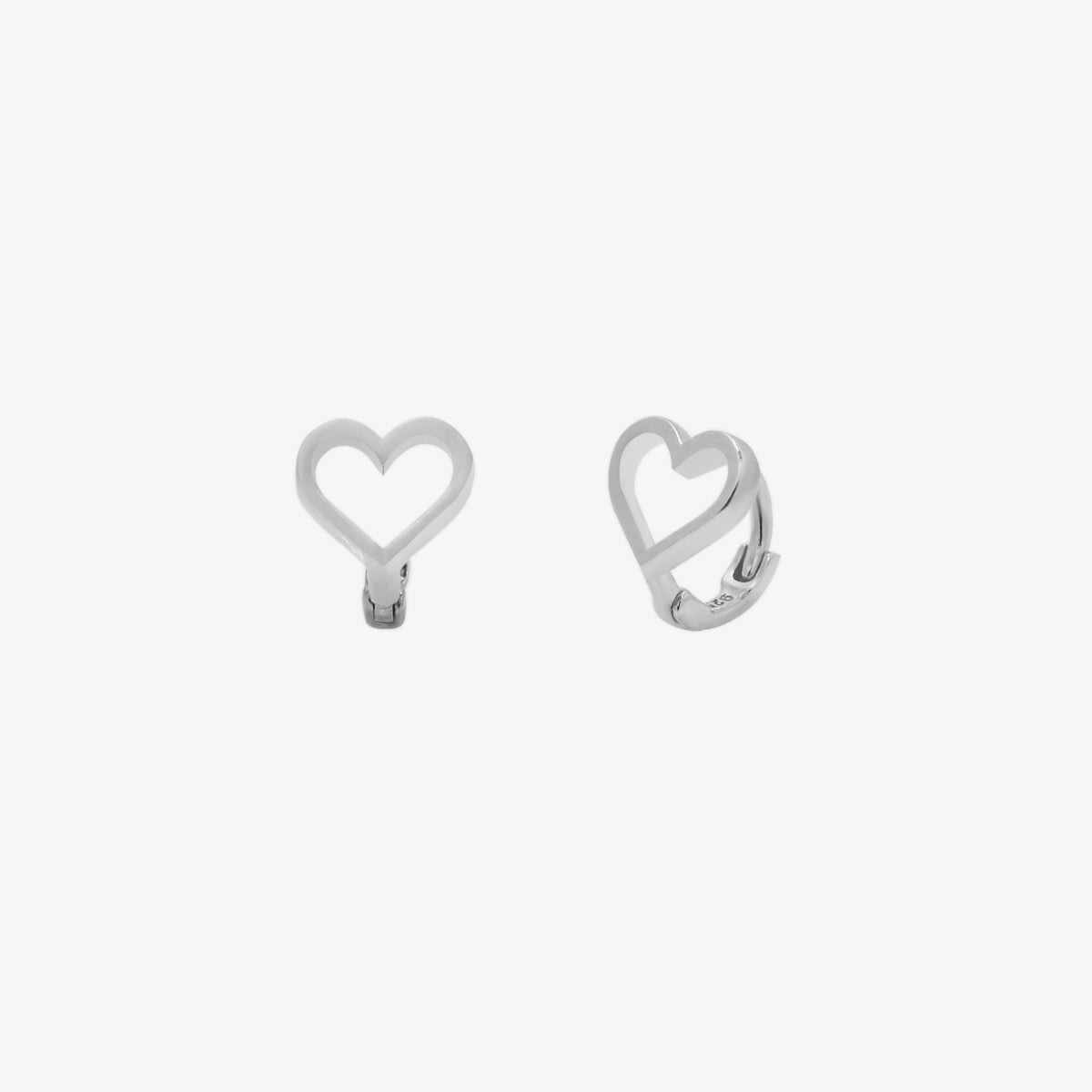 Line Heart Huggie Earring