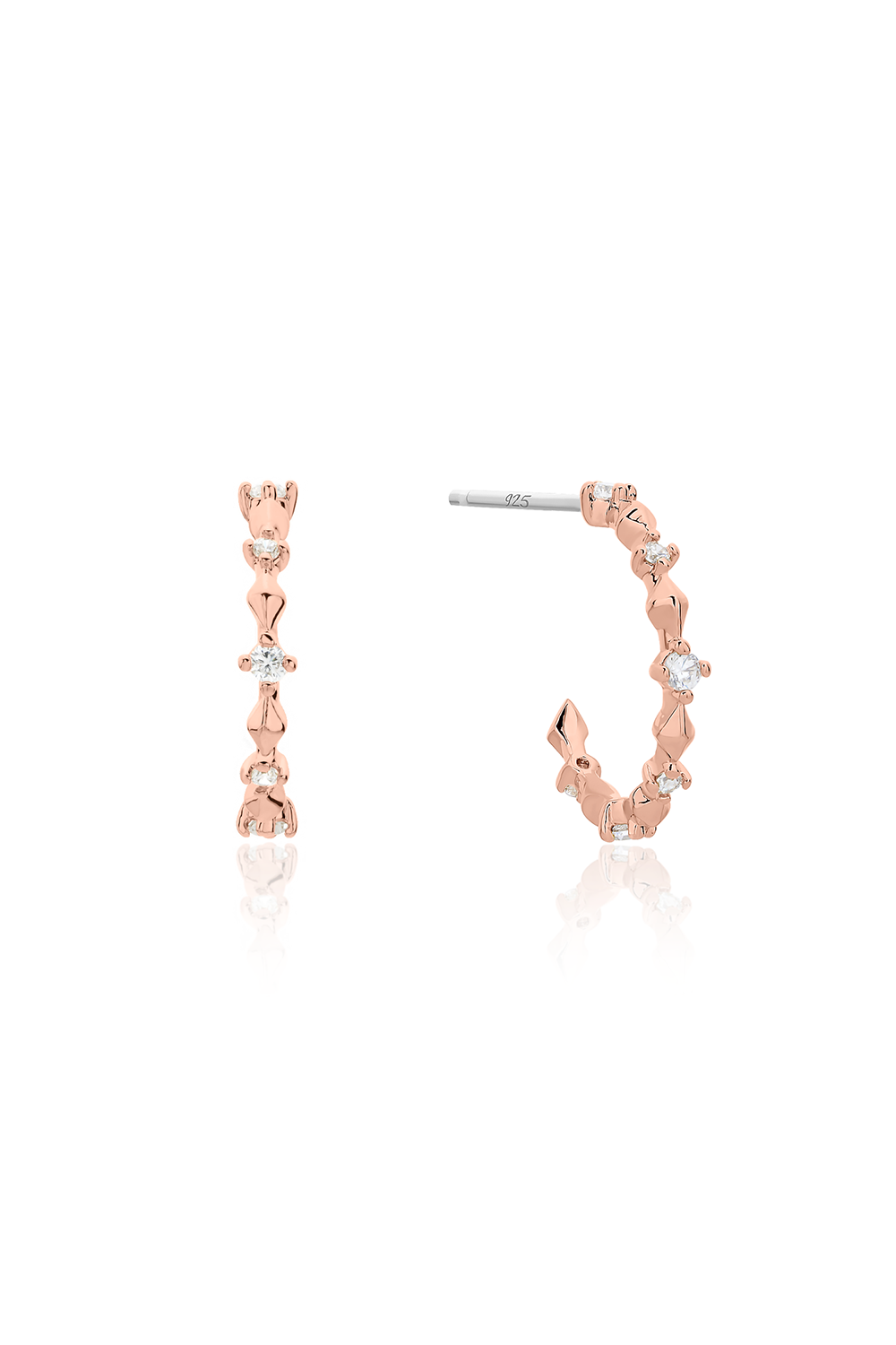 Cubic hoop earrings