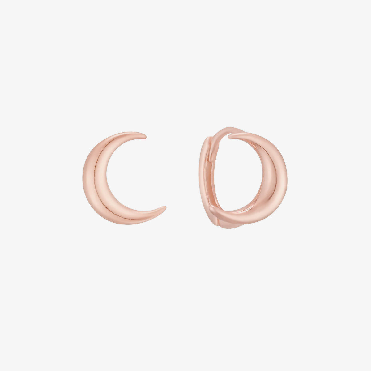 Crescent huggie earrings