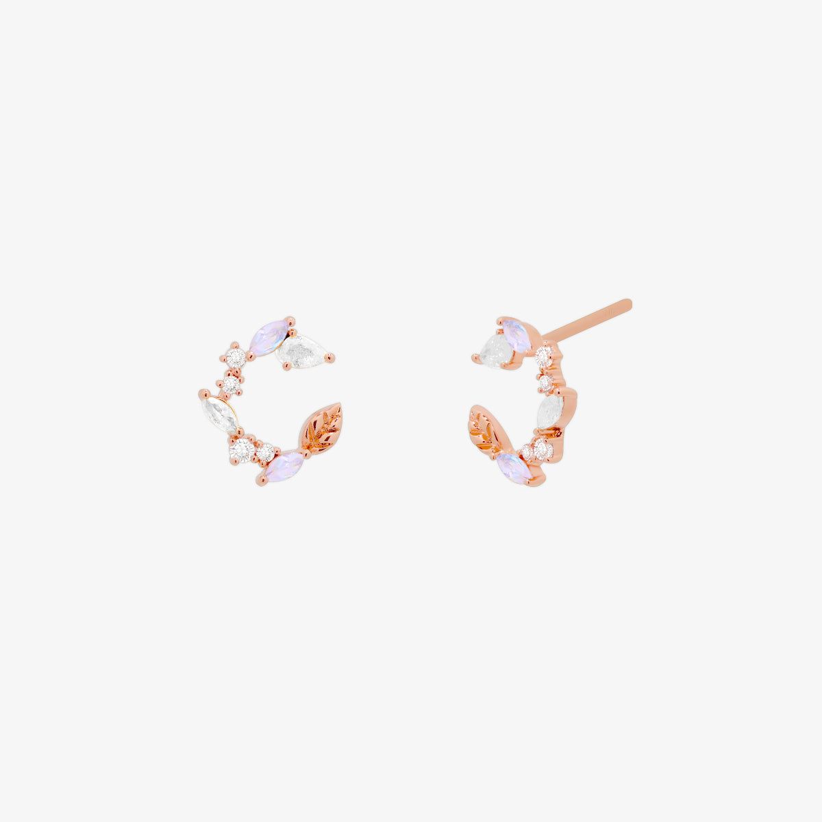 Moonstone laurel earrings