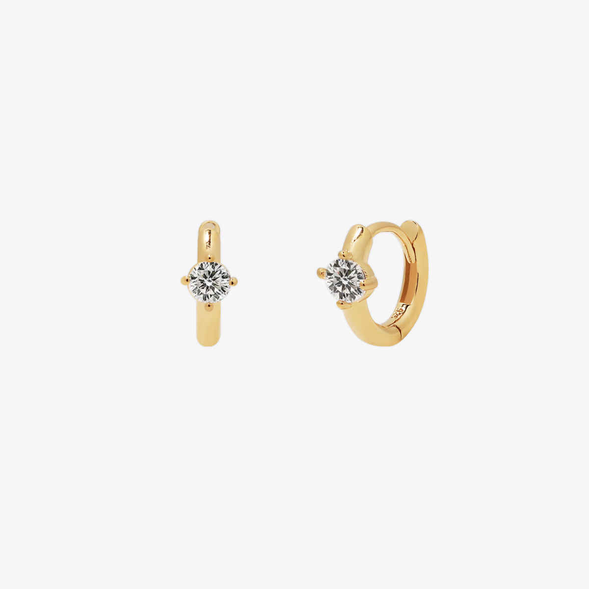 Single Cubic Huggie Earring