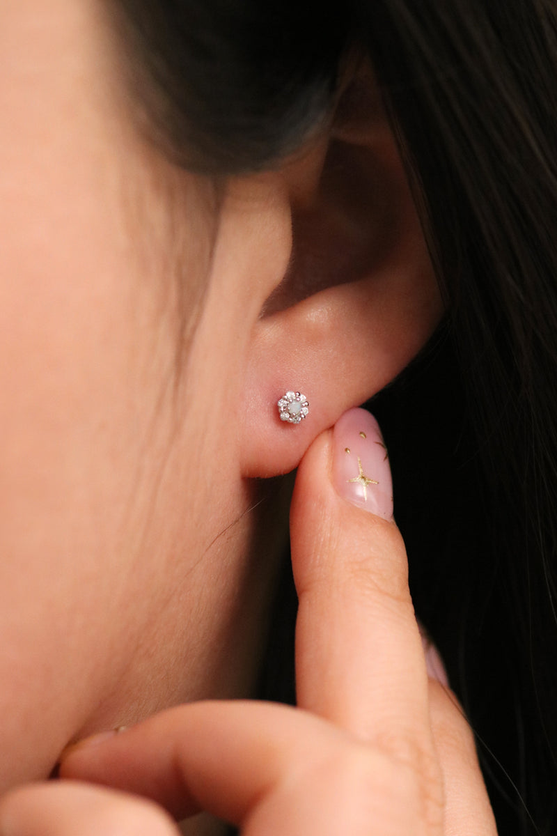 Tiny Flower Sparkle Earrings