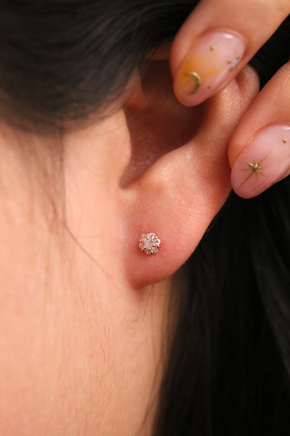 Tiny Flower Sparkle Earrings