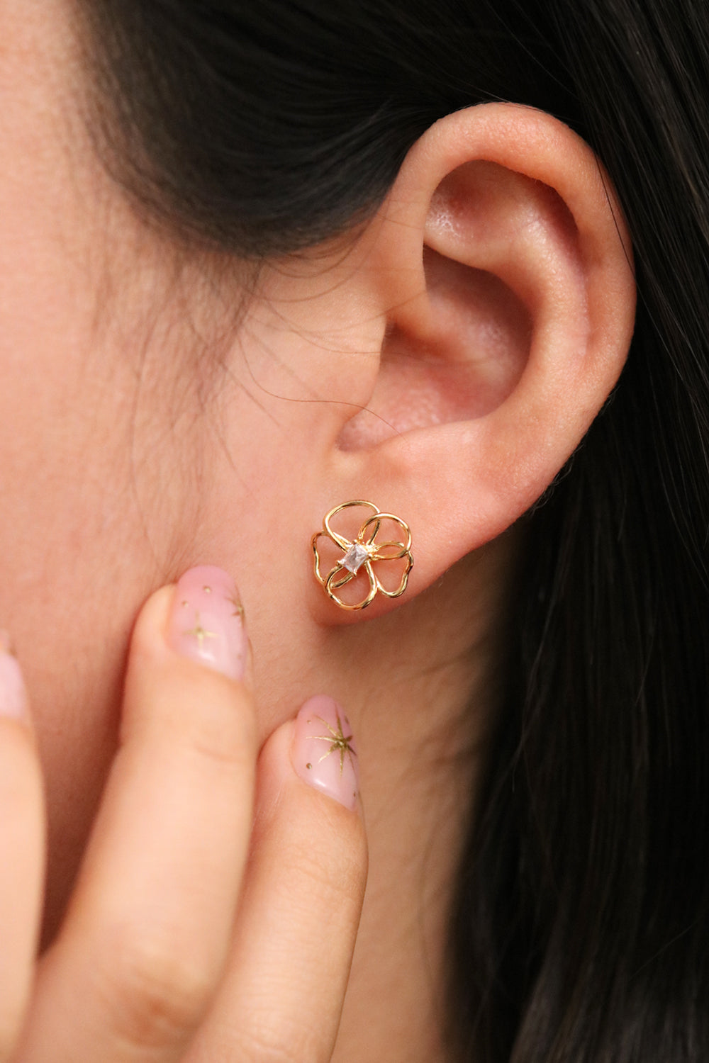 Flower Silhouette Earrings