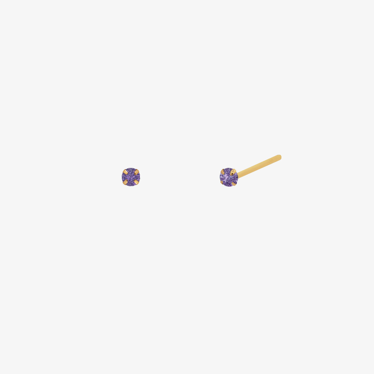 Amethyst 3mm studs