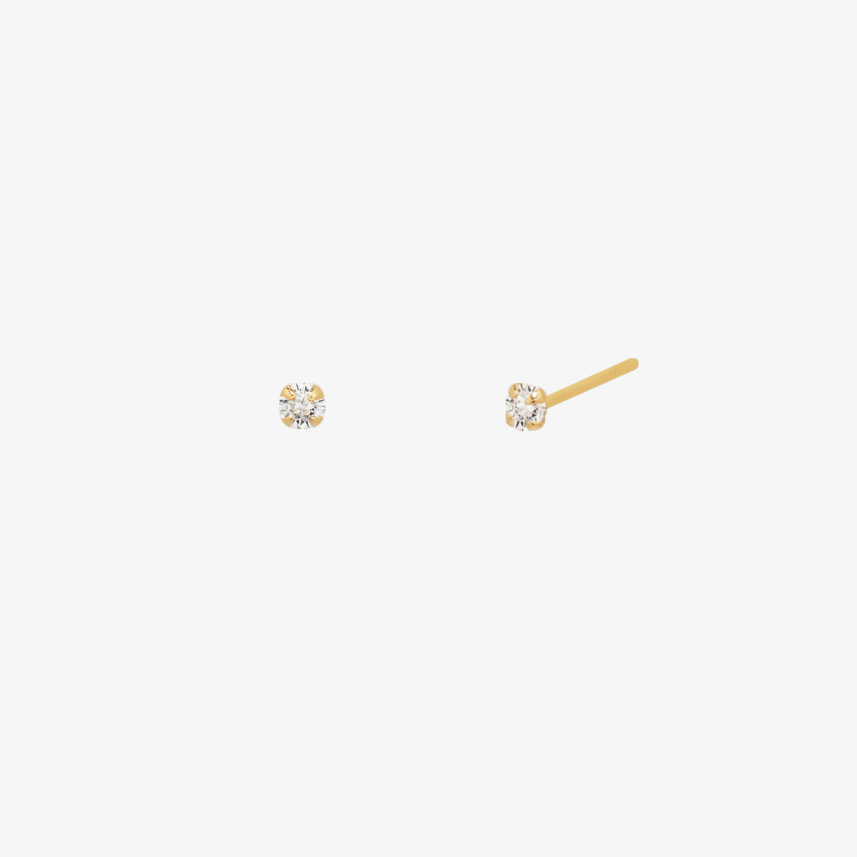 Four prong White Topaz studs