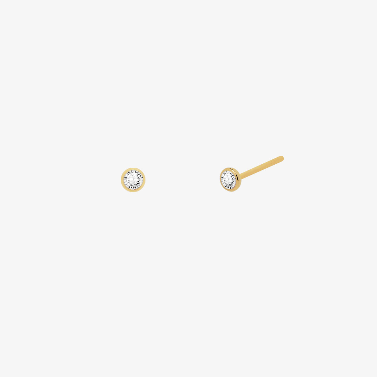 White topaz studs