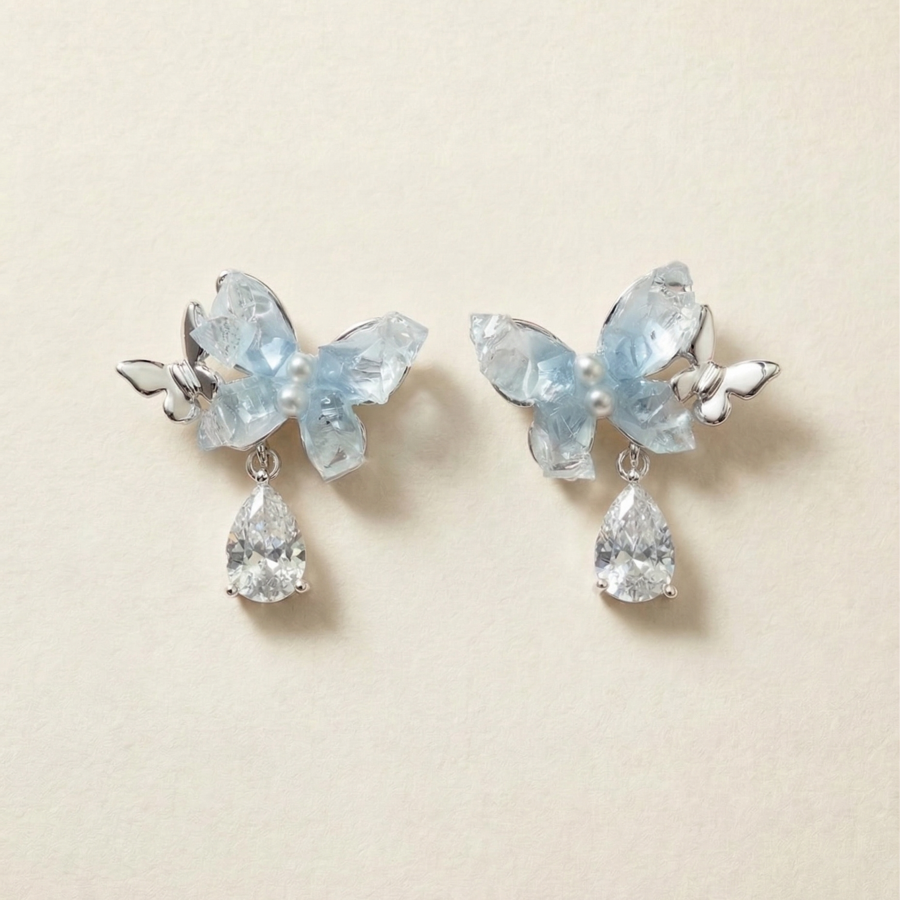 Aurora Butterfly Drop Earrings