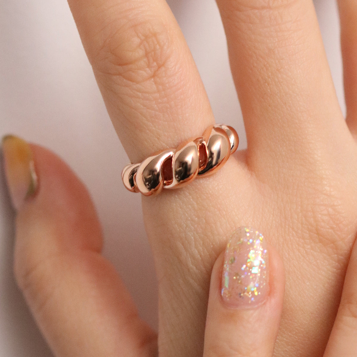 Silver Twisted Chunky Ring