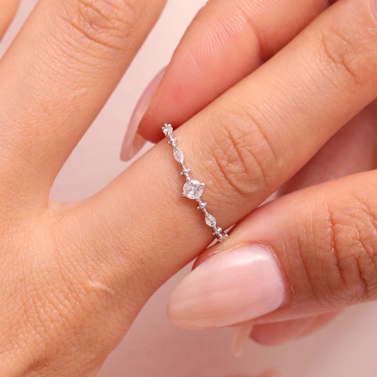 Little Cubic Ring crafted with premium materials, featuring a sleek cubic design that adds modern elegance to any outfit.