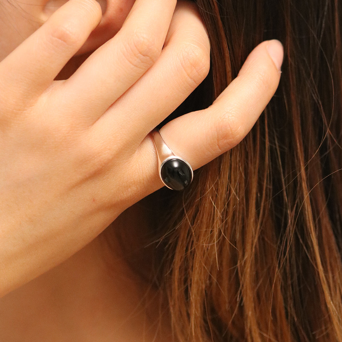 Black onyx ring