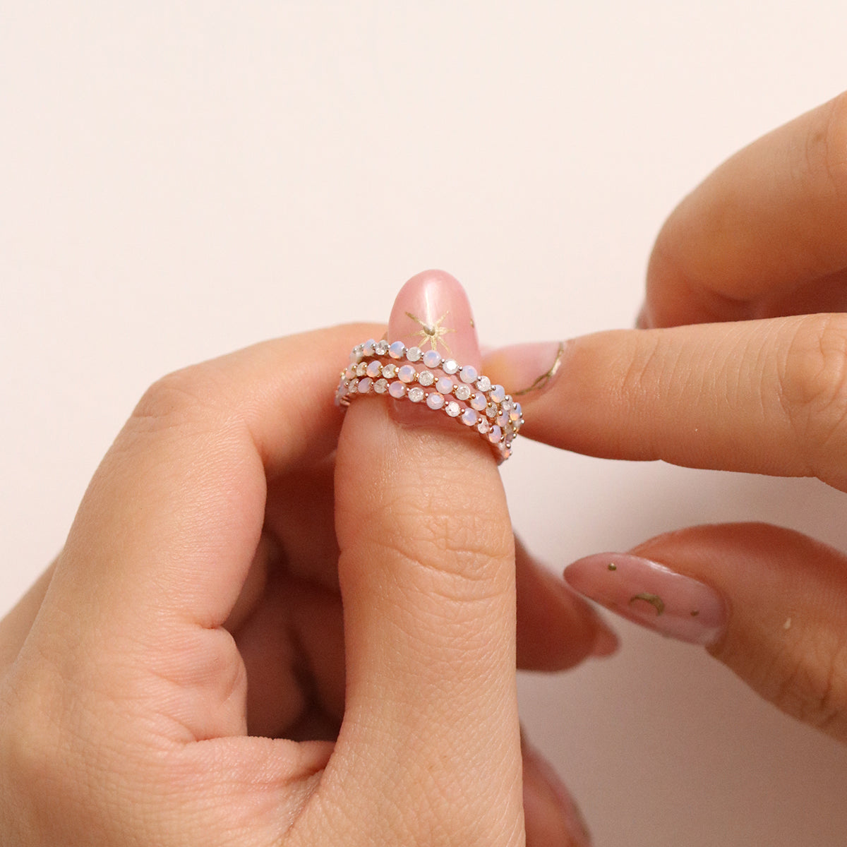 Pale Pink Moonstone ring