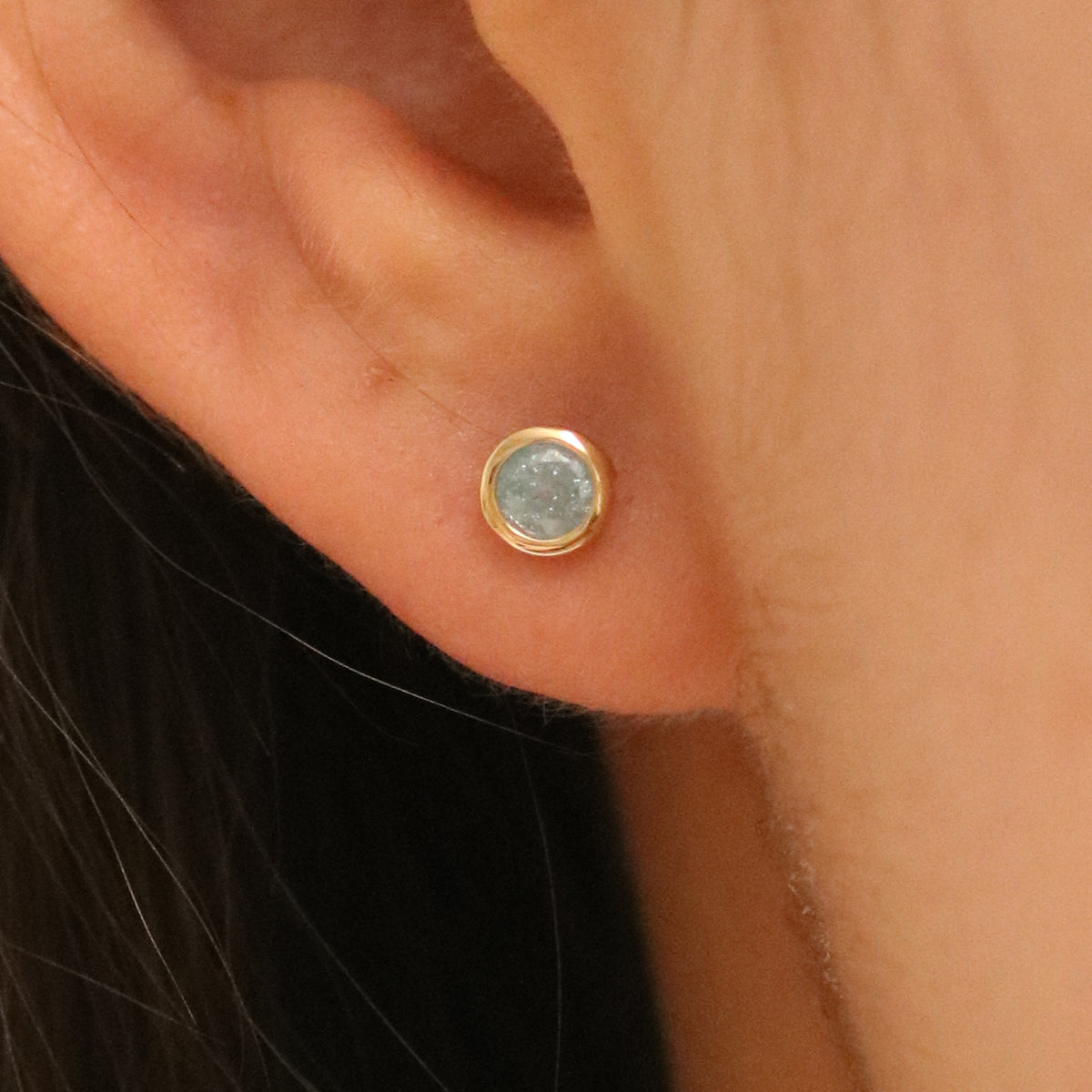 Aquamarine studs