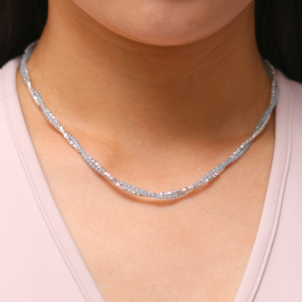 Aquamarine Layered Necklace