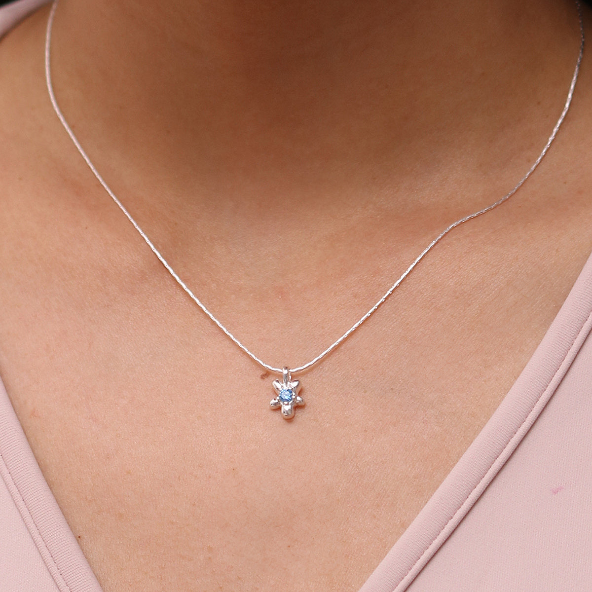 Blue star pendant necklace