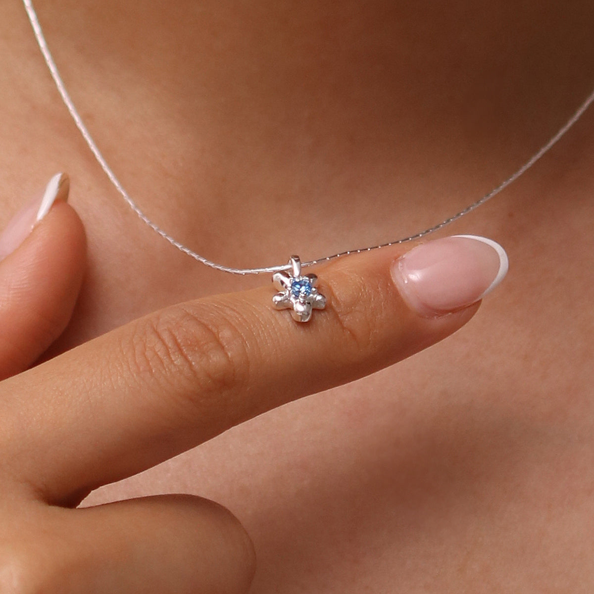 Blue star pendant necklace