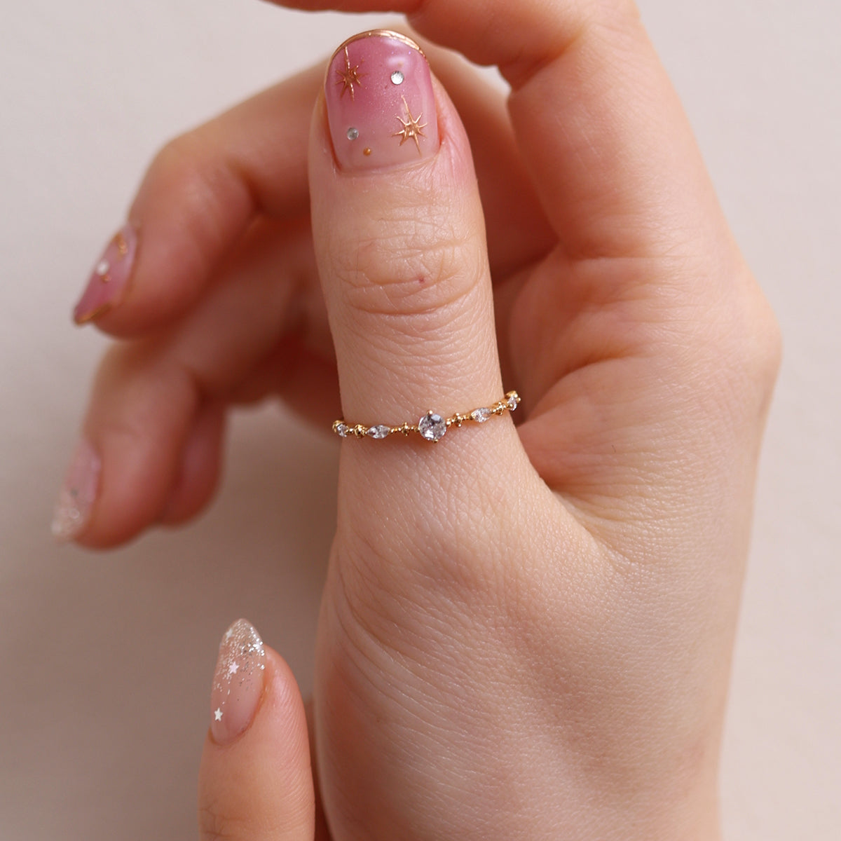 Little Cubic Ring crafted with premium materials, featuring a sleek cubic design that adds modern elegance to any outfit.