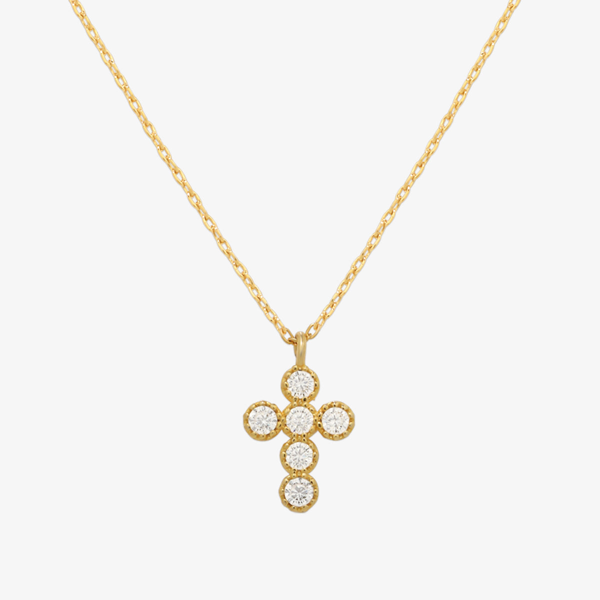 Cubic cross necklace