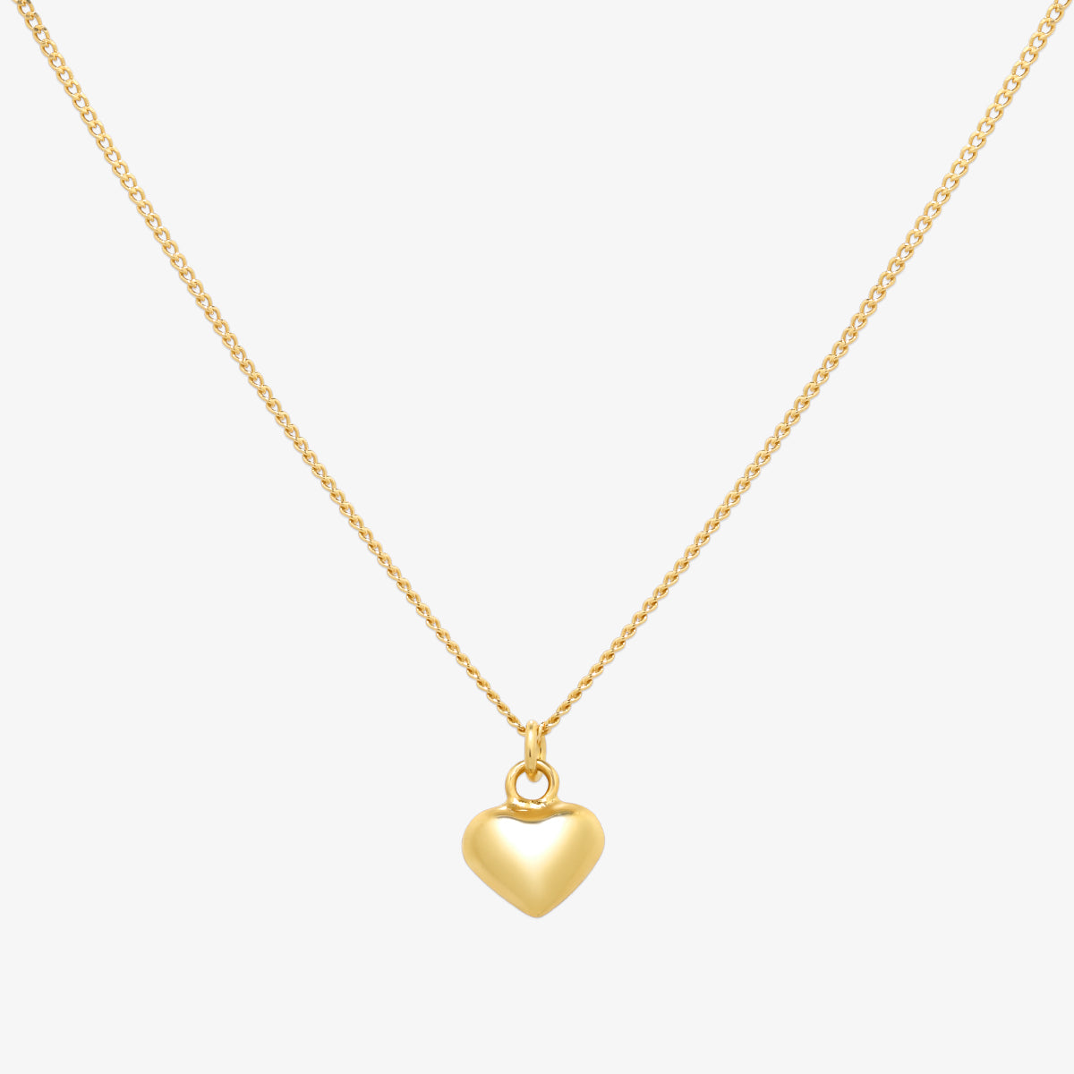 Filled heart pendant necklace