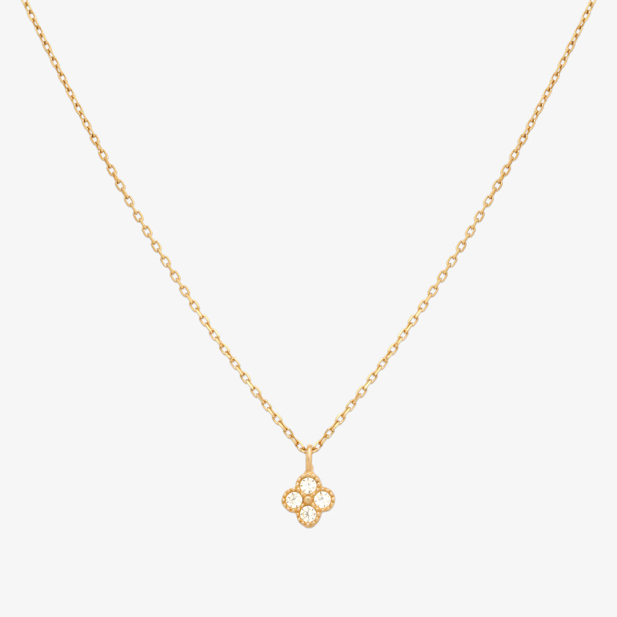 Clover cubic pendant necklace