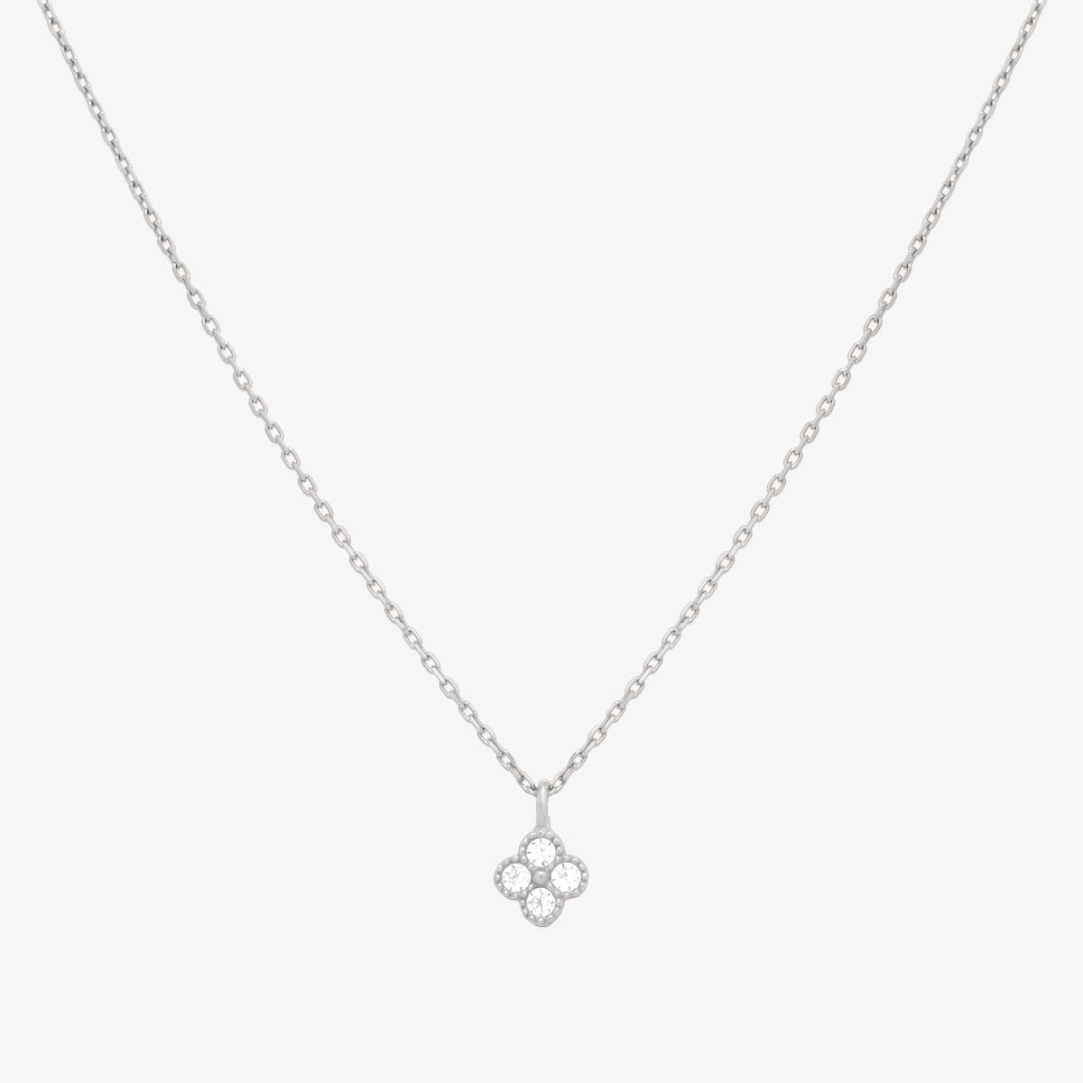 Clover cubic pendant necklace