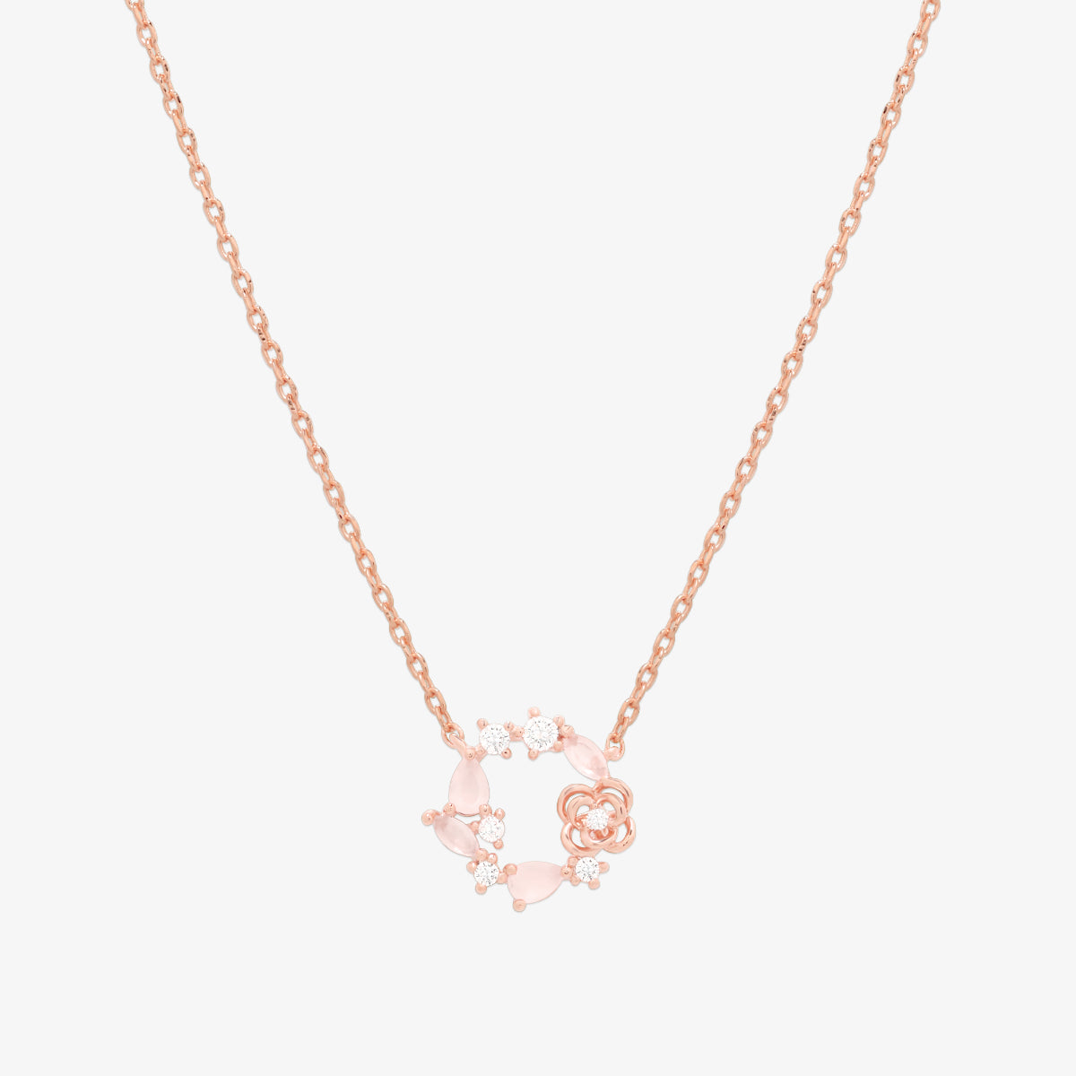 Cubic flower necklace