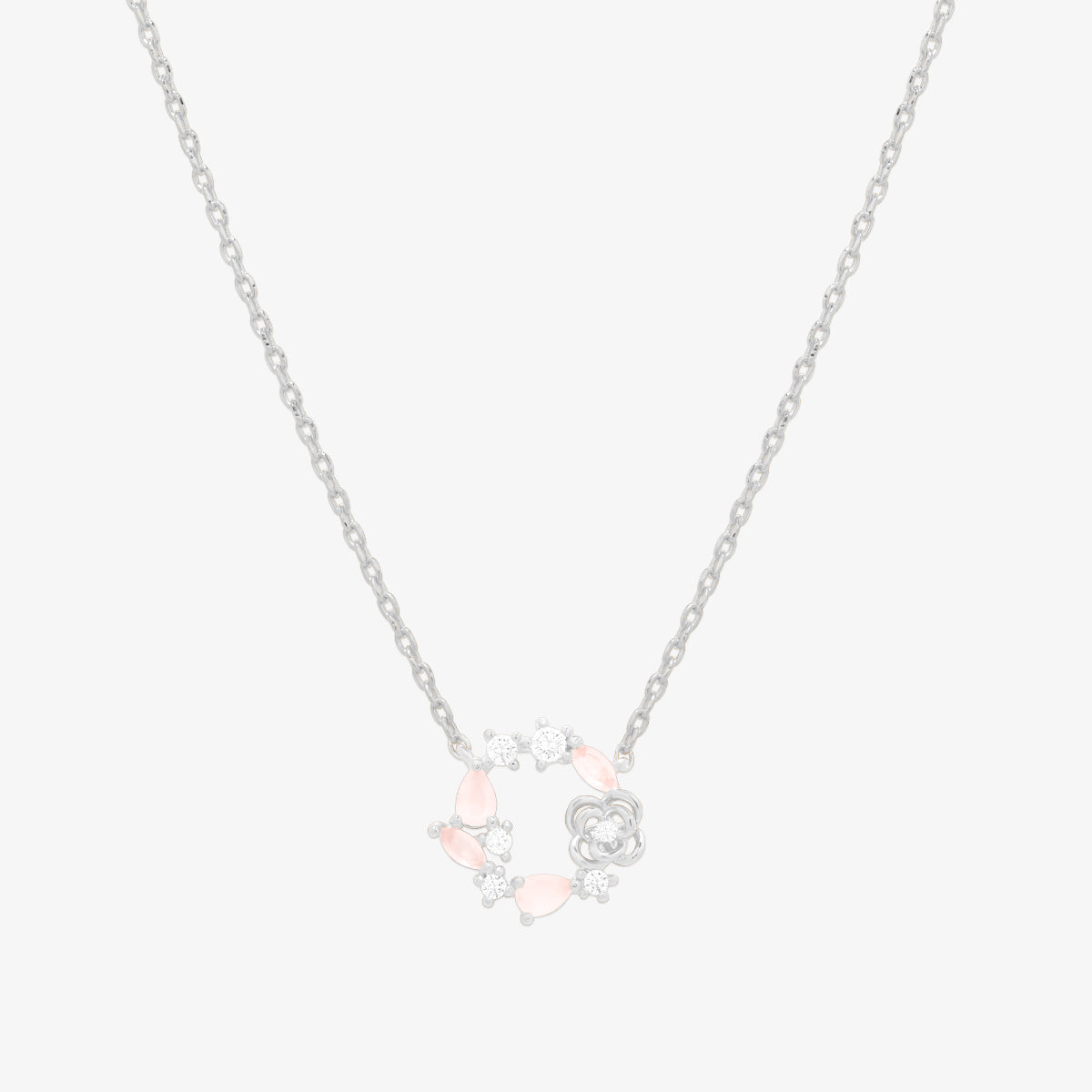 Cubic flower necklace