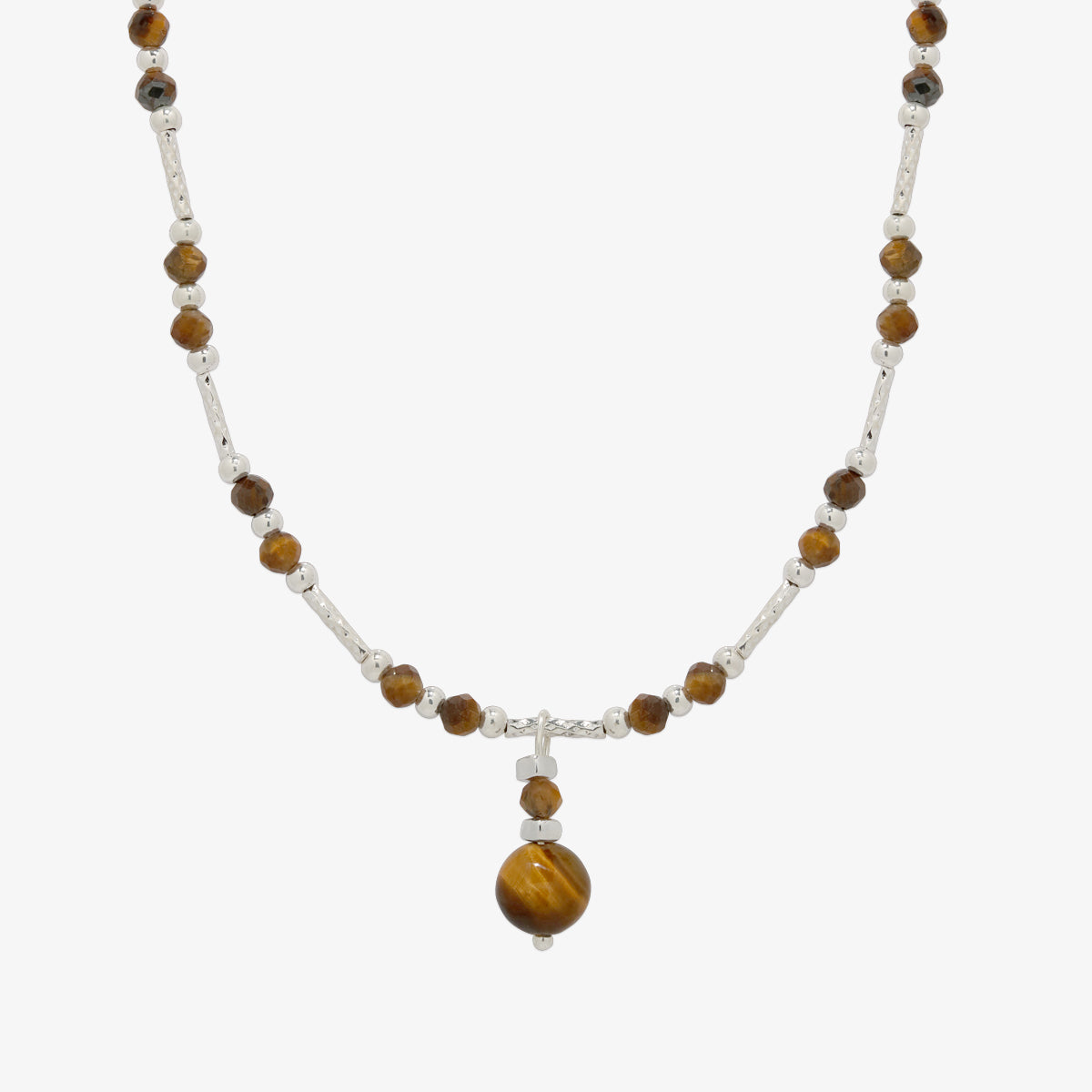 Tiger's eye gemstone necklace