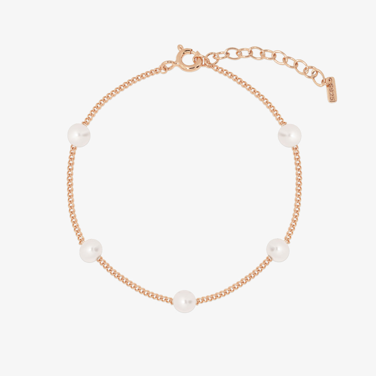 Five pearl relayed bracelet