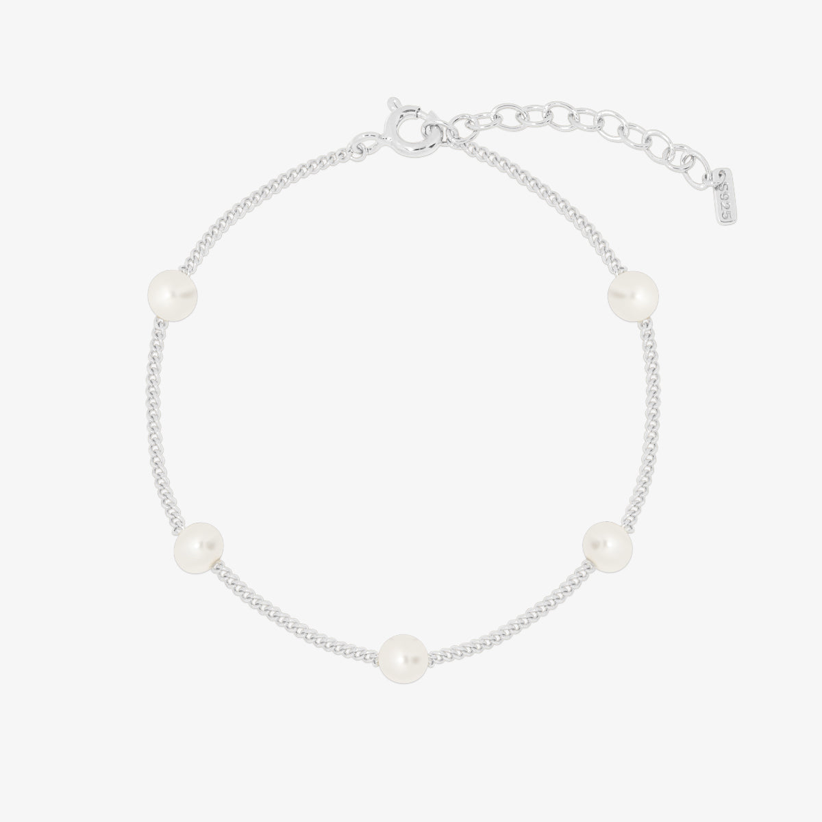 Five pearl relayed bracelet