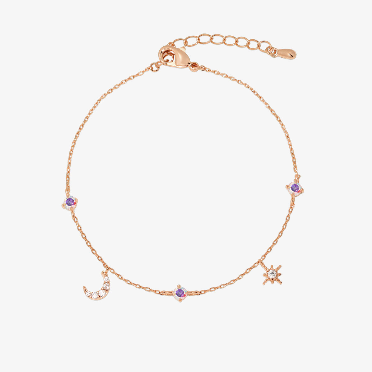 Smoked topaz Cubic Charm astral bracelet