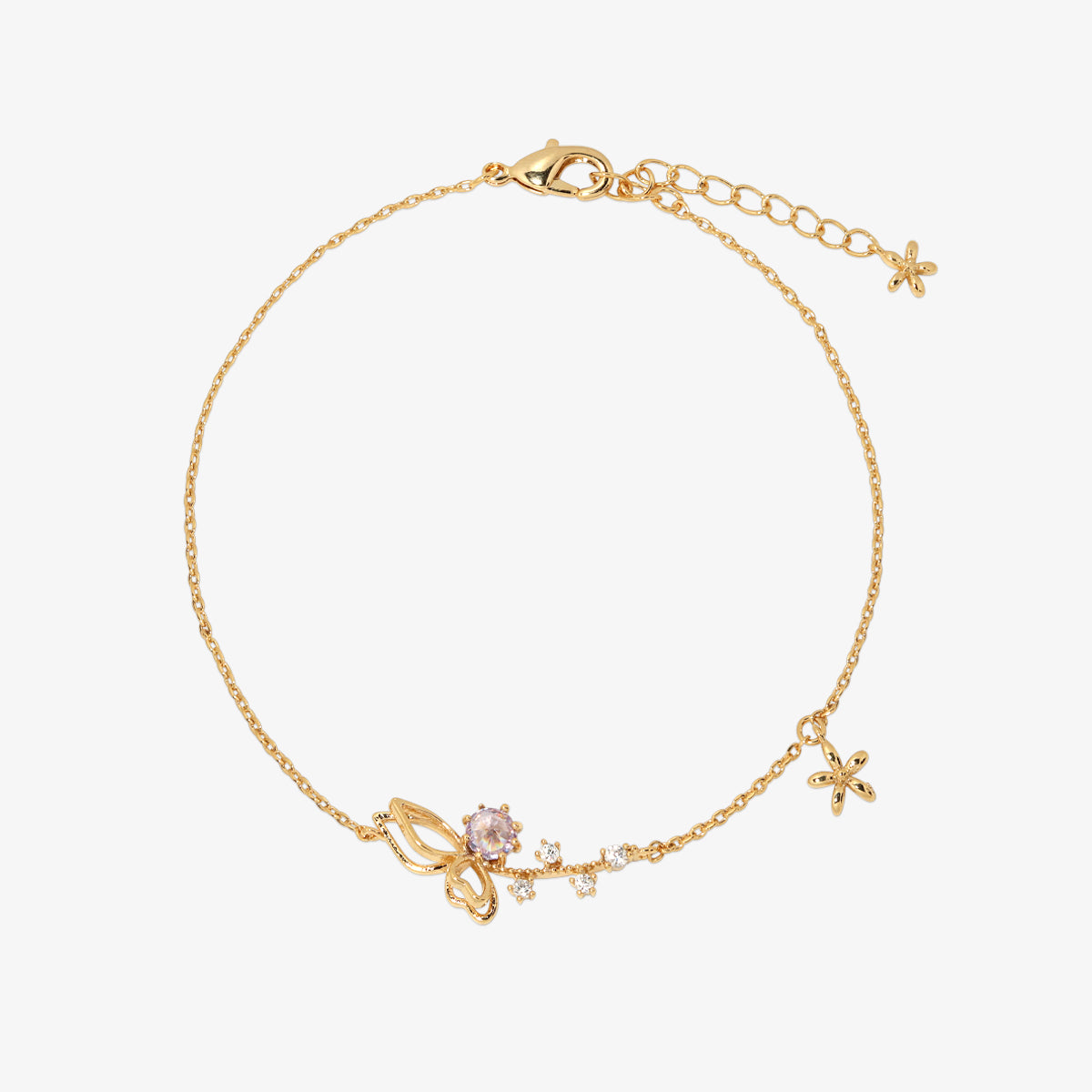 Butterfly cubic bracelet