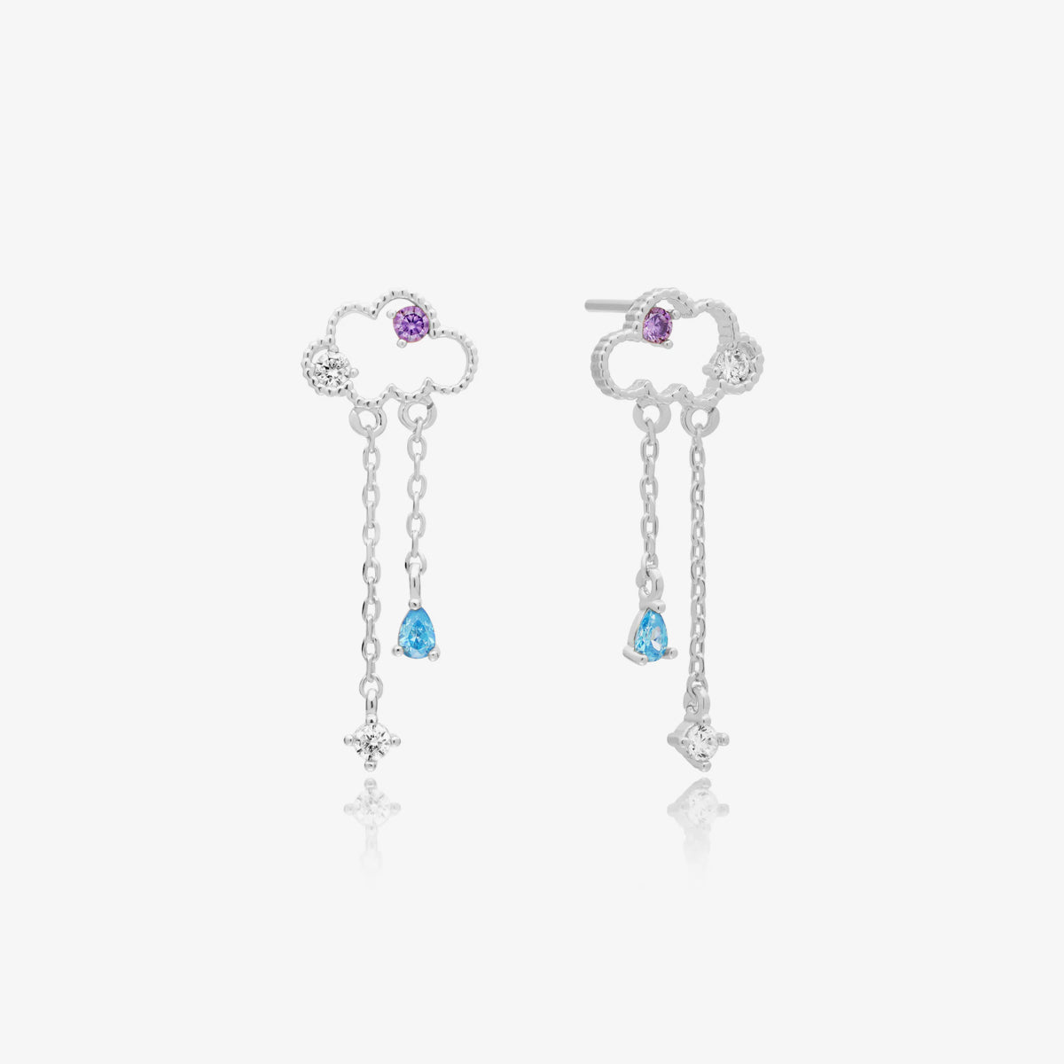 Cloud drop earrings