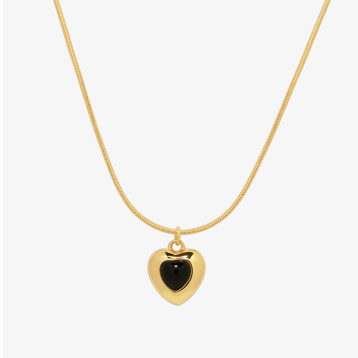 Snake bold heart necklace